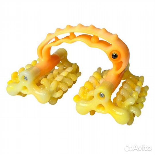 E40376 Массажер ручной роликовый №3 желтый