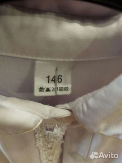 Блузка белая для девочек 146