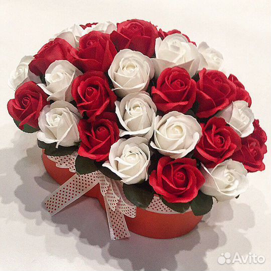 Букет из мыльных роз, мыльные розы в коробках