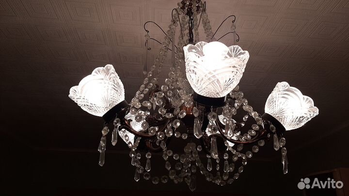 Люстра потолочная хрустальная