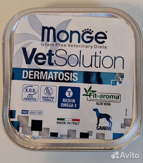 Monge Vetsolution dermatosis для собак