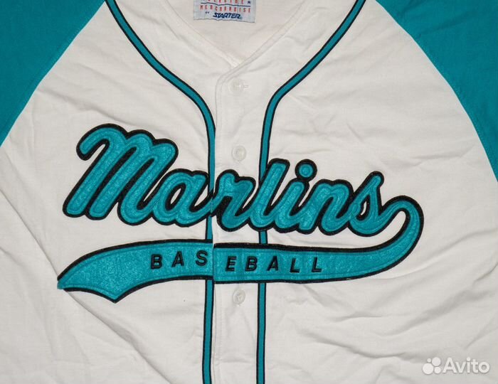 Vintage Starter x Marlins MLB L джерси бейсбольное