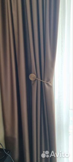 Подхваты для штор на магните, прихваты коричневые