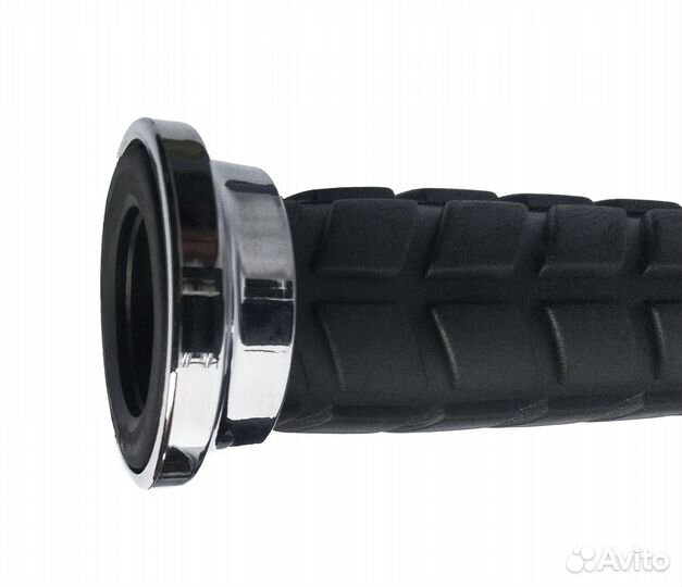 Ручка Вело руля резиновые хромированный ободок