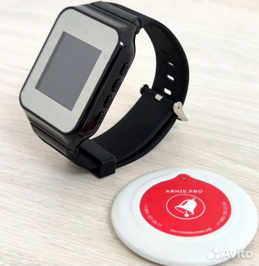 Кнопка вызова официанта, персонала, пейджер часы