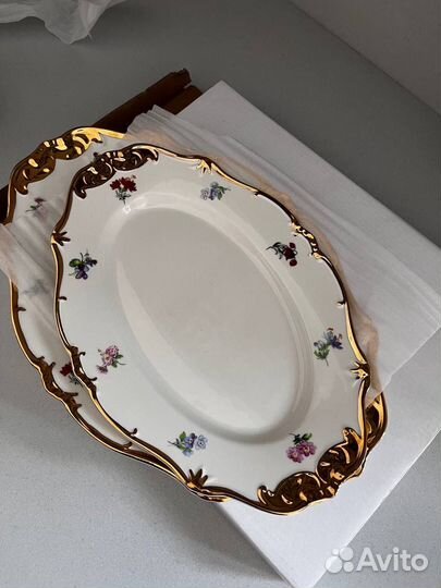 Фарфоровый сервиз мейсенский букет
