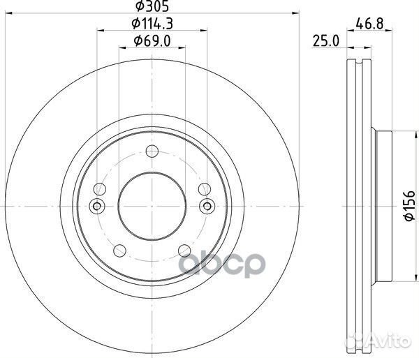 Диск тормозной перед ND6112K nisshinbo