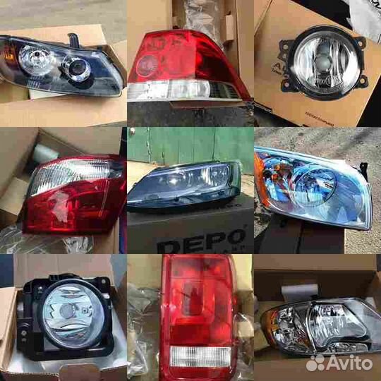 RIO фара противотум лев (седан) линзован (Китай)