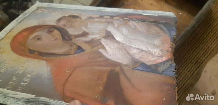 Икона Божьей матери Иверской.19 век.Оригинал