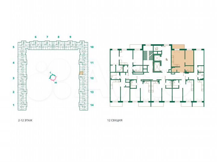 1-к. квартира, 38,4 м², 7/12 эт.