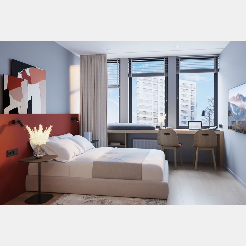 1-к. апартаменты, 43,9 м², 2/15 эт.