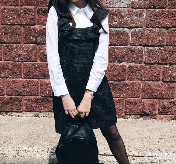 Твидовое платье сарафан Zara