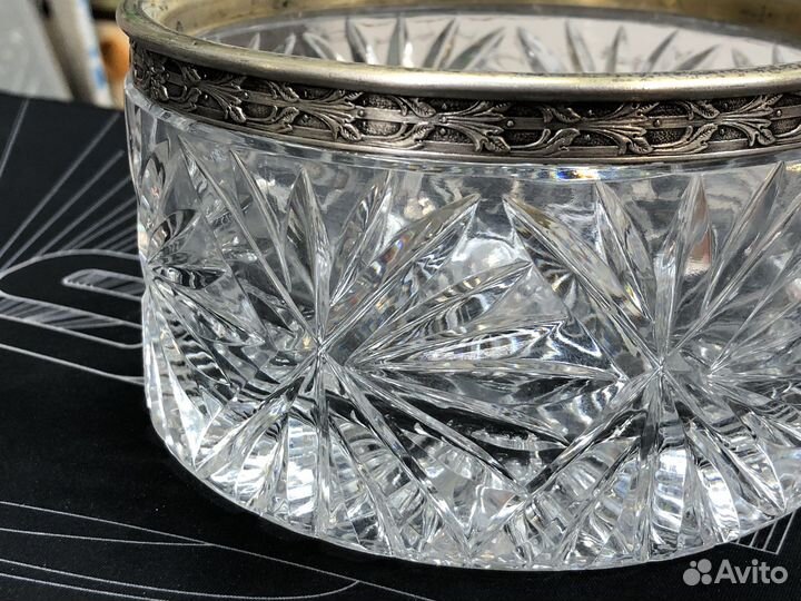 Ваза хрусталь посеребрение СССР