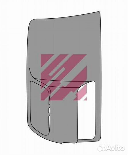 Дефлектор кабины белый пластик SMC левый скания