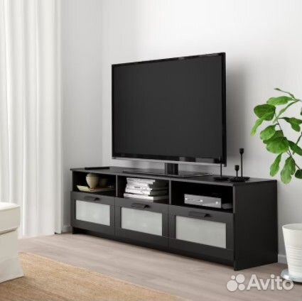 Тумба для тв Икеа Бримнэс 180 см черный