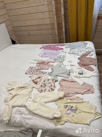 Детская одежда для девочек пакетом 3-6 месяцев