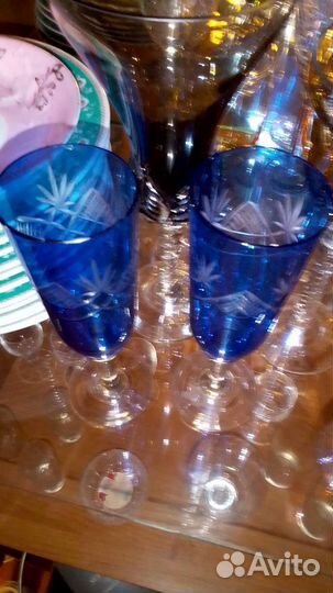 Хрустальные бокалы для шампанского СССР