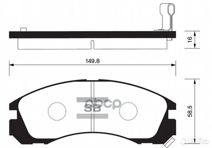 SP1068 колодки дисковые передние Mitsubishi Ga