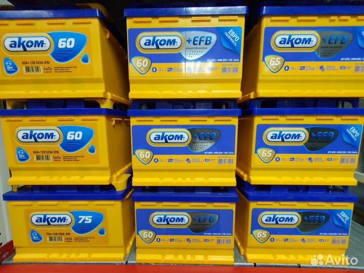 Аккумулятор Аком 100Ah 930A EFB обратная