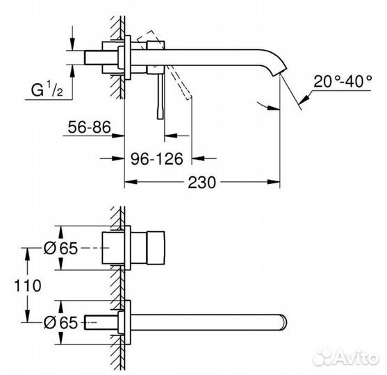 Смеситель для раковины Grohe Essence New 19967001