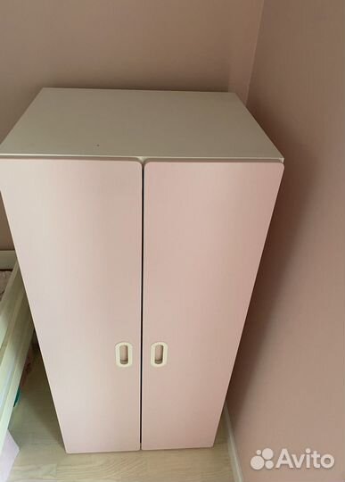 Детский шкаф IKEA стува розовый