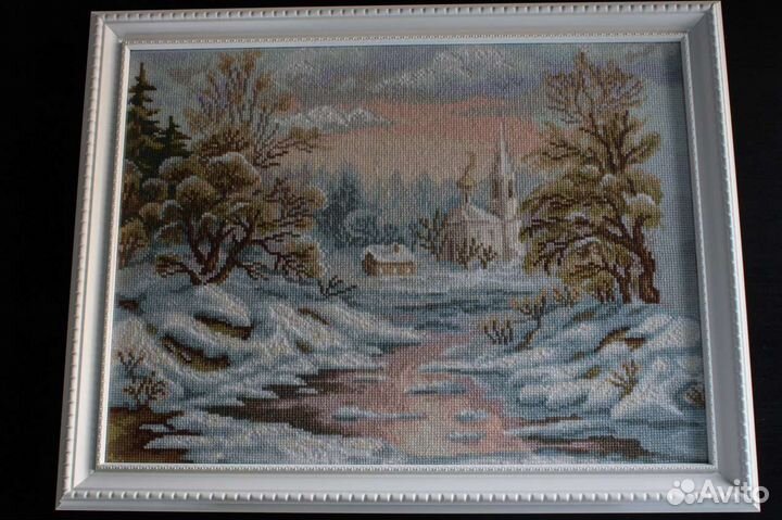 Картина вышитая крестом ручная работа