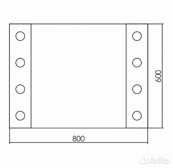 Зеркало Grossman Style 80 780601 гримерное с подс