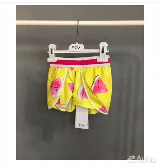 Шорты 24Kids (98 см) с арбузами, 80 см розовые