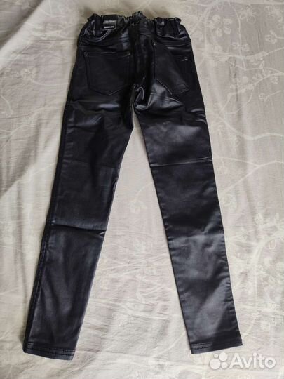Новые брюки из экокожи на девочку и мальчика 134р