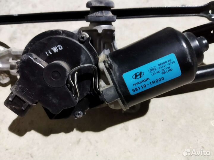 Моторчик дворников solaris в зборе