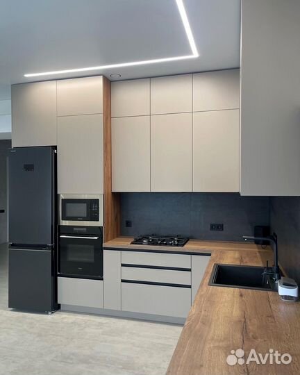 Кухня с искусственным камнем бюджетная