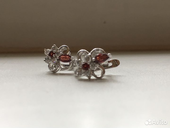 Серьги с Гранатом