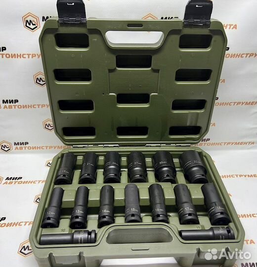 Набор головок ударных удлинённых 1/2