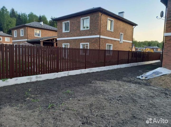 Забор металлический цена под ключ