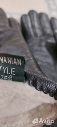 Мужские кожаные перчатки на меху