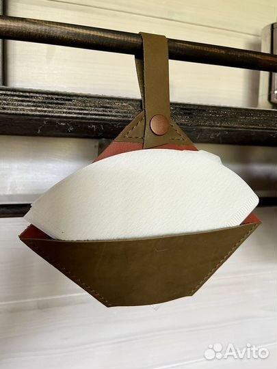 Держатель чехол для хранения фильтров кофе из кожи