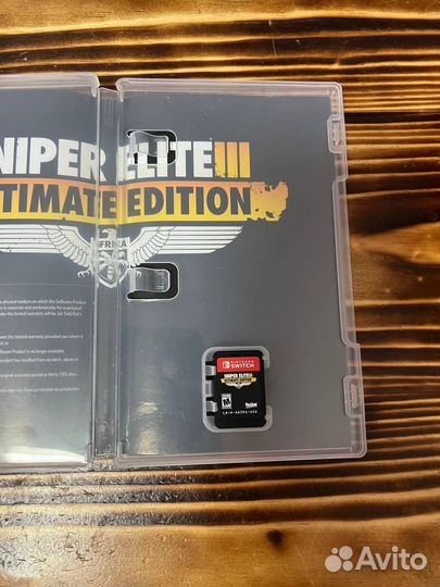 Картридж Nintendo switch Sniper Elite 3 Ultimate E