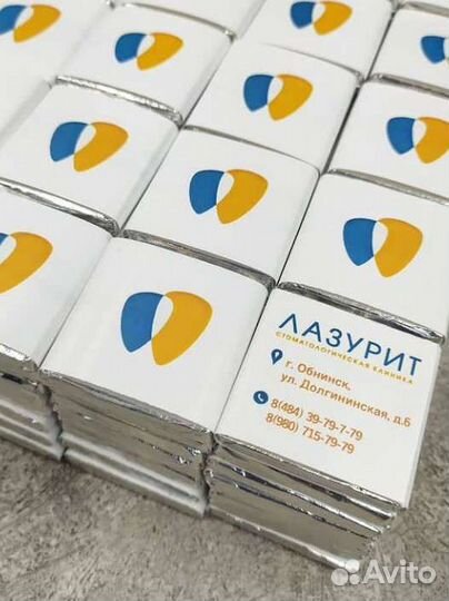 Шоколад с логотипом и фото