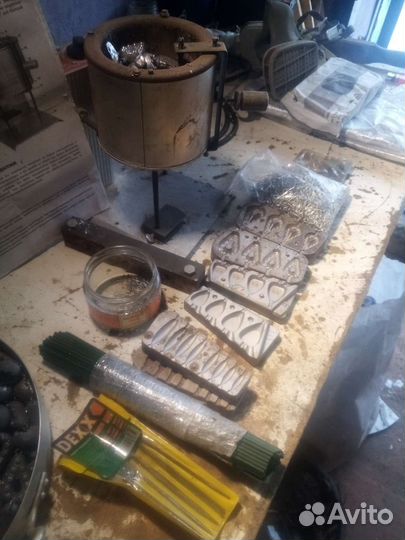 Тигель для литья рыболовных грузил