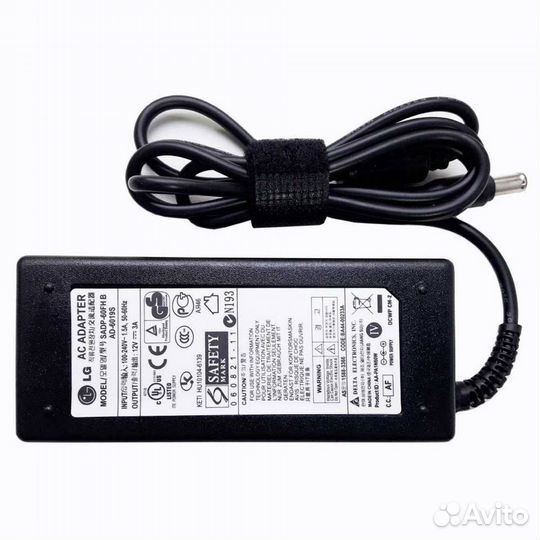 Блок питания мониторов LG 12V 3A 6,5x4,4 sadp-65KB