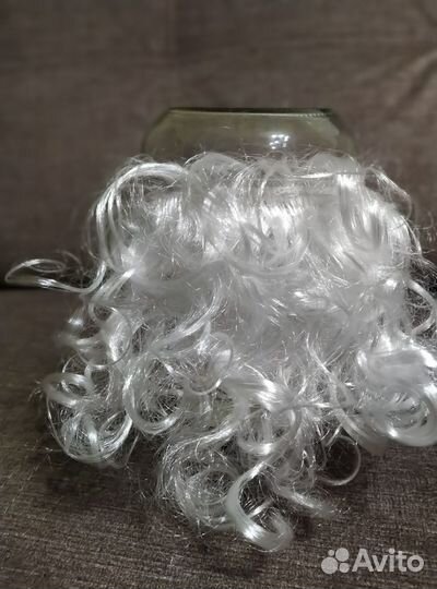 Борода для праздника белая