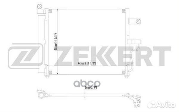Радиатор конд. Hyundai Accent II 00- mk-3057 Ze