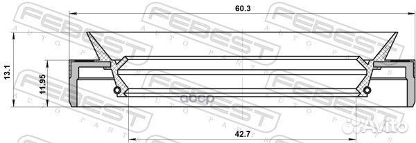 Сальник приводного вала Ford Transit 06-13