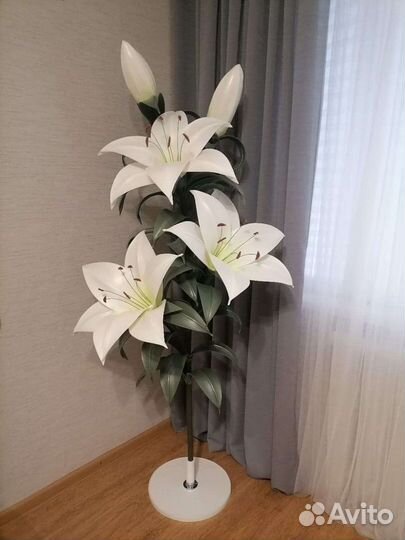 Лилия светильник. Цветы из изолона