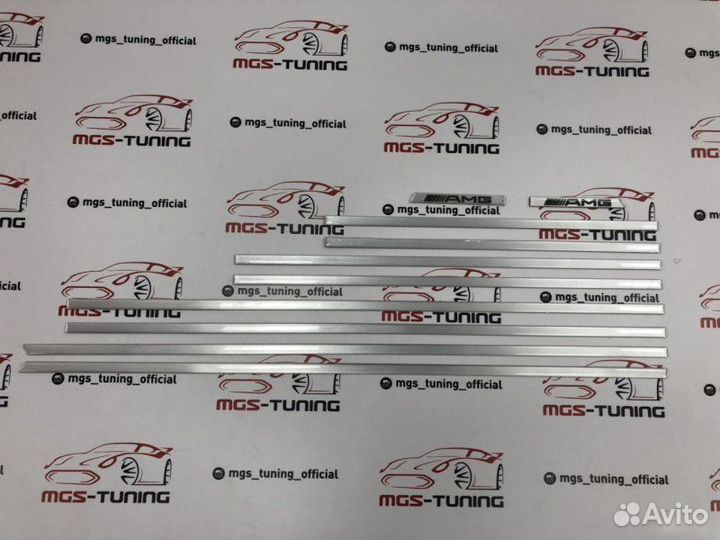 Молдинги AMG Mercedes Benz G-class w463 серебро