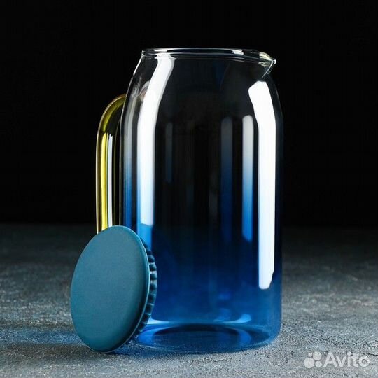 Кувшин стеклянный Magistro «Модерн», 1,4 л, с крыш