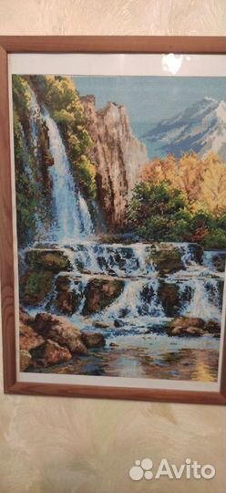 Картина вышитая счетным крестом