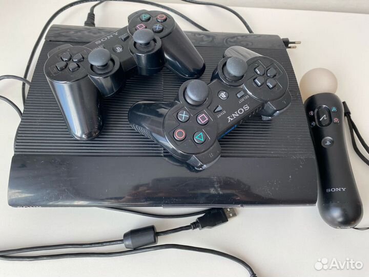 Игровая приставка ps3 super slim прошитая