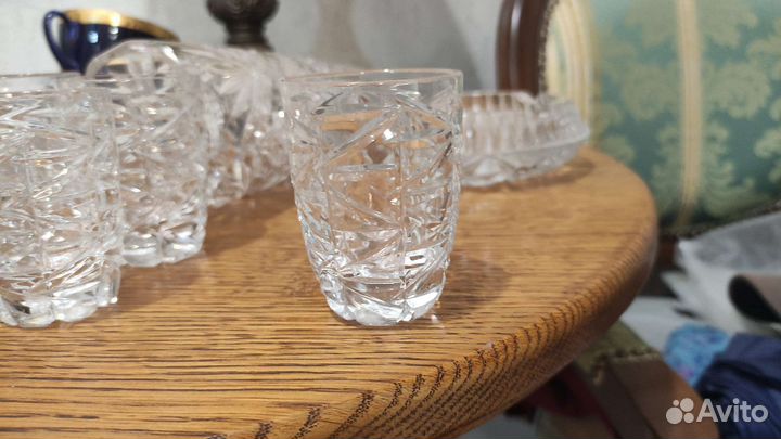 Хрустальная ваза, фужеры, рюмки СССР