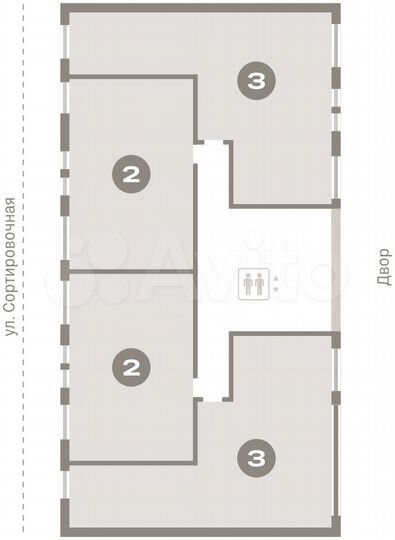 2-к. квартира, 59,9 м², 9/17 эт.